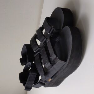 Teva Flatform Mevia Sandals Black Women's Size 8/39